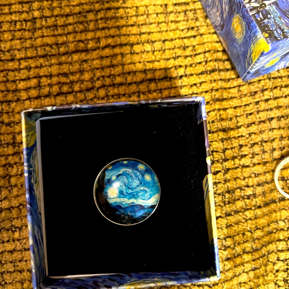 Van Gogh Starry Night adjustable ring jewelry